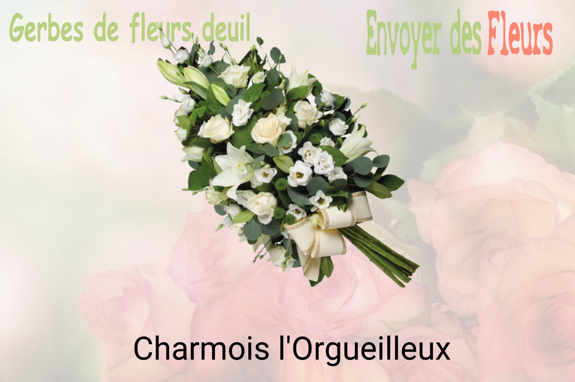Gerbe de fleurs de deuil livrée à Charmois-l'Orgueilleux